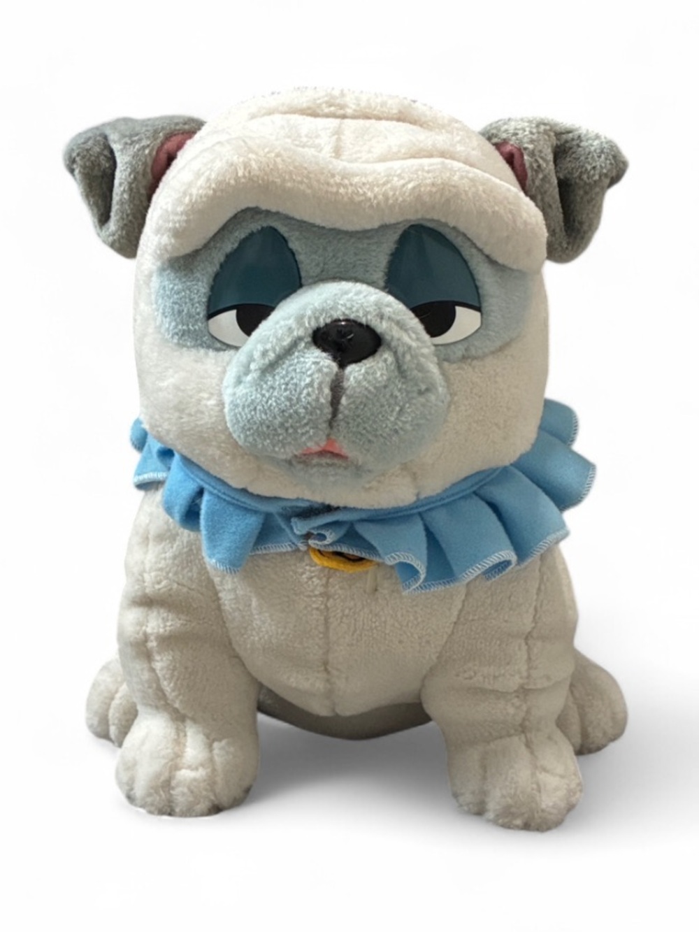 Vintage Mattel Disney Pocahontas Plush Pug Dog Stuffed Animal with Blue Collar